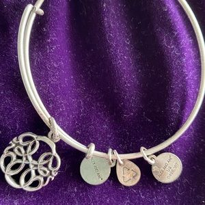 Alex and Ani Silver Finish Bracelet w/Charm